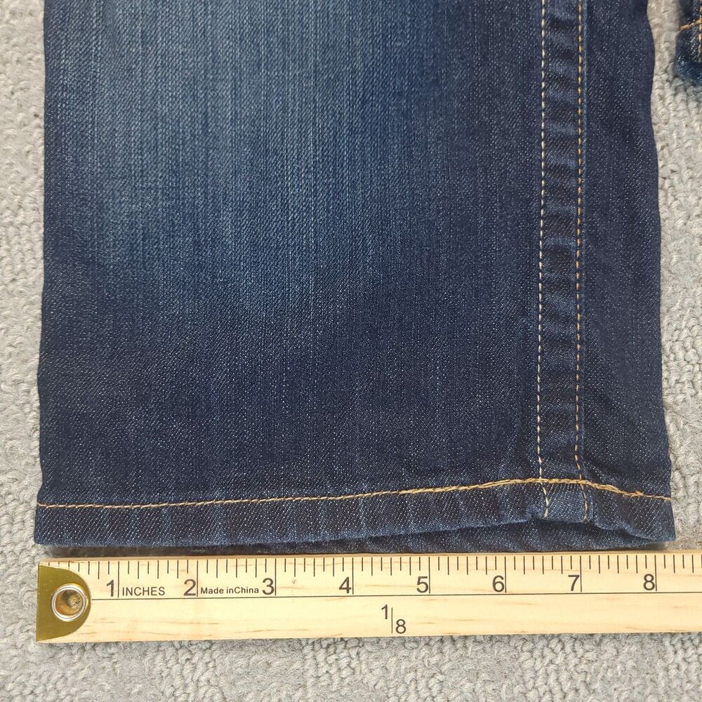 BKE Denim Womens 28 (30x20) Jeans Cropped Low Rise Stretch Embroidered Blue - Picture 9 of 11